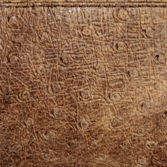 MICHAEL KORS. LARGE BEDFORD SATCHEL DISTRESSED OSTRICH PRINT "RUST". - Picture 4 of 9